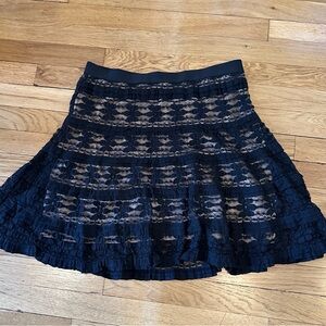 Max Studio Mini Lace Black Skirt